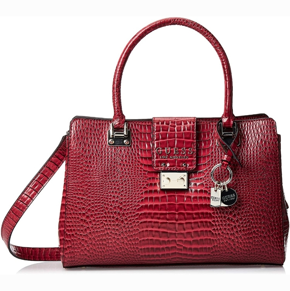 GUESS Cleo Girlfriend Satchel merlot bag NWT